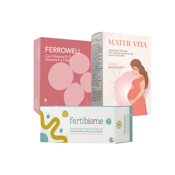 Mater Vita® 1 unid. + Fertibiome® (56 cápsulas) 1 unid. + Ferrowell 1 unid.